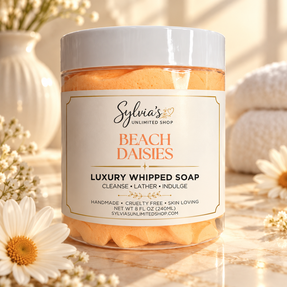 Beach Daisies Whipped Soap