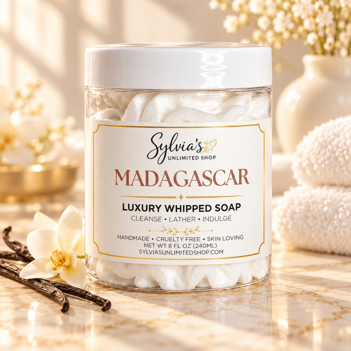 8oz. Madagascar Whipped Soap