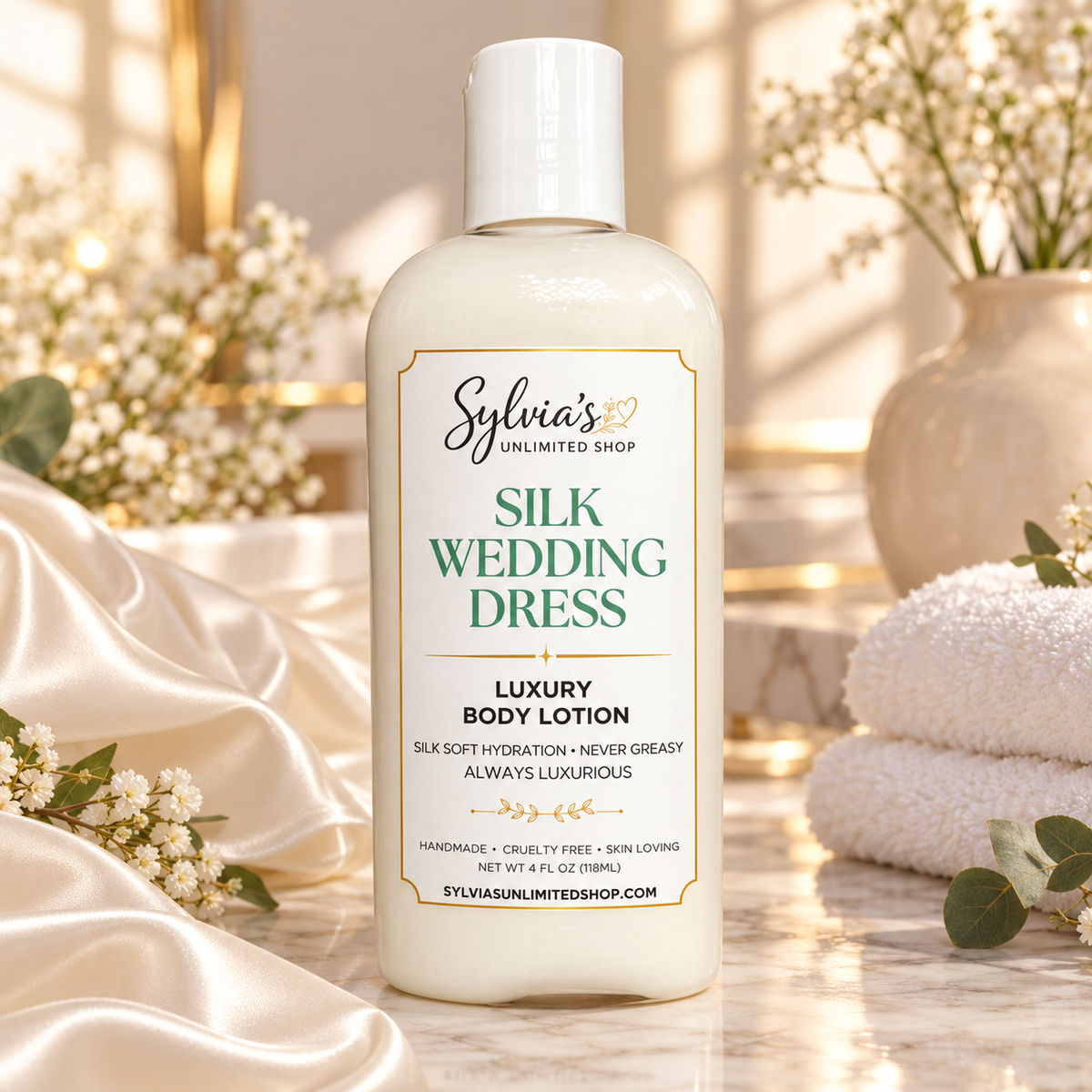 Silk Wedding Dress Body Lotion