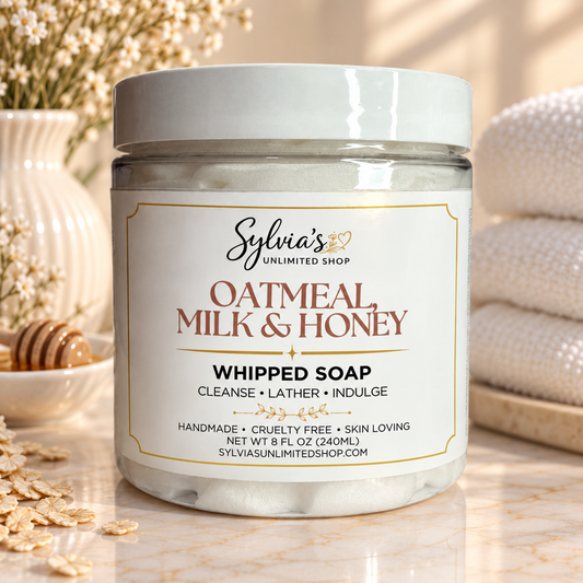8oz. Oatmeal, Milk & Honey Whipped Soap