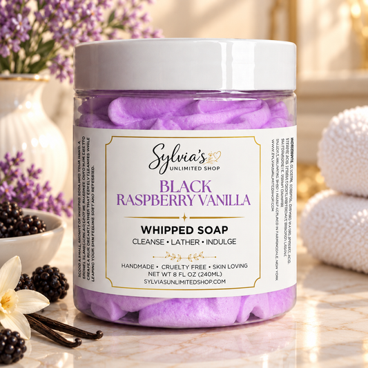 8oz. Black Raspberry Vanilla Whipped Soap