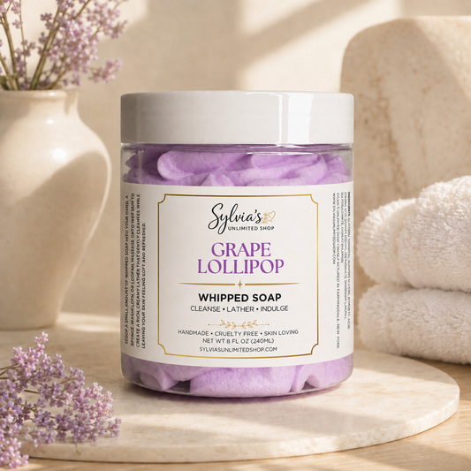 8oz. Grape Lollipop Whipped Soap