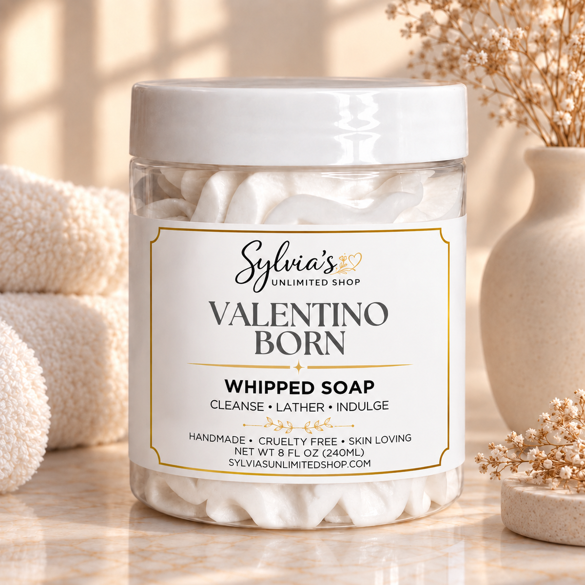 8oz. Valentino Born Type Men's Whipped Soap