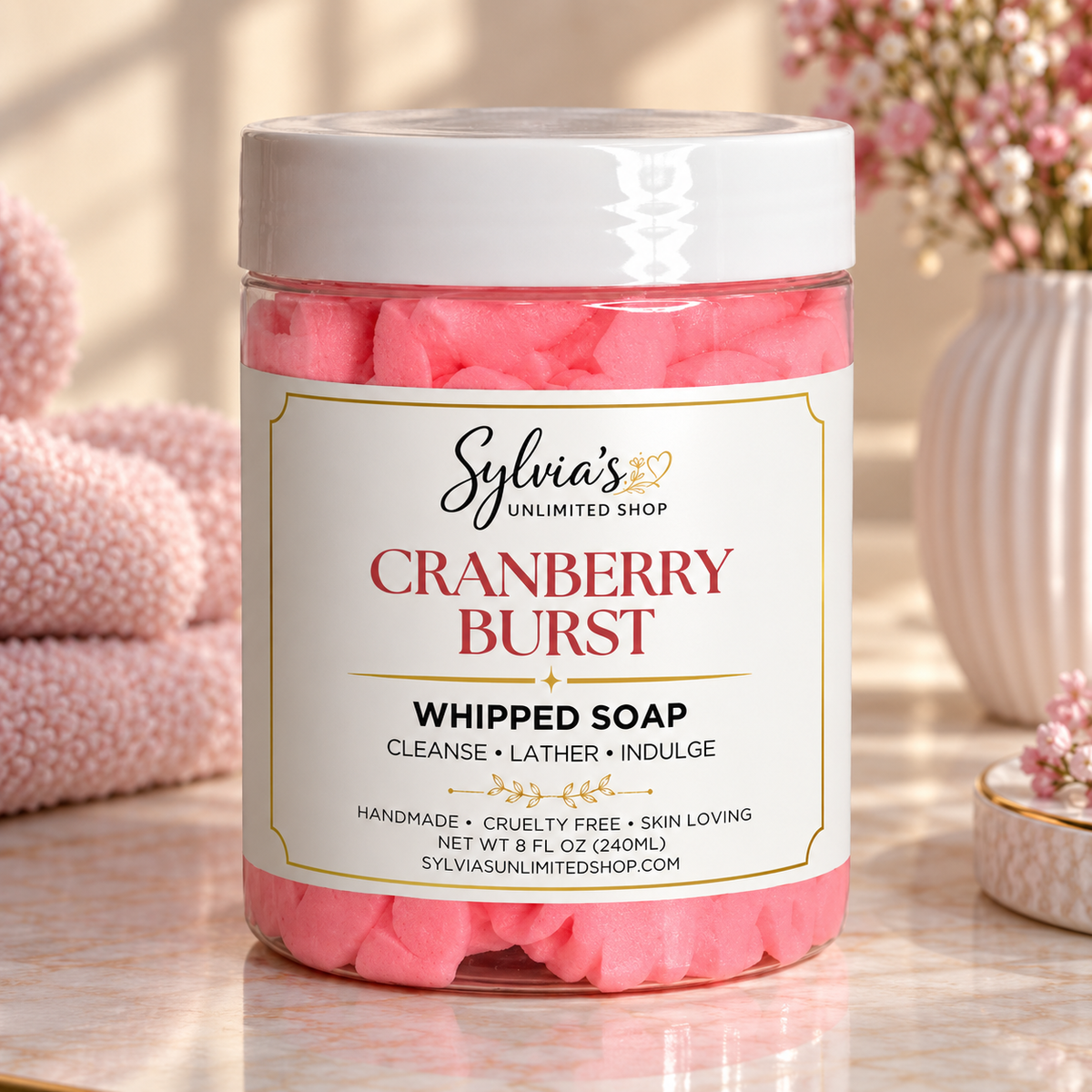 Cranberry Burst Whipped Soap
