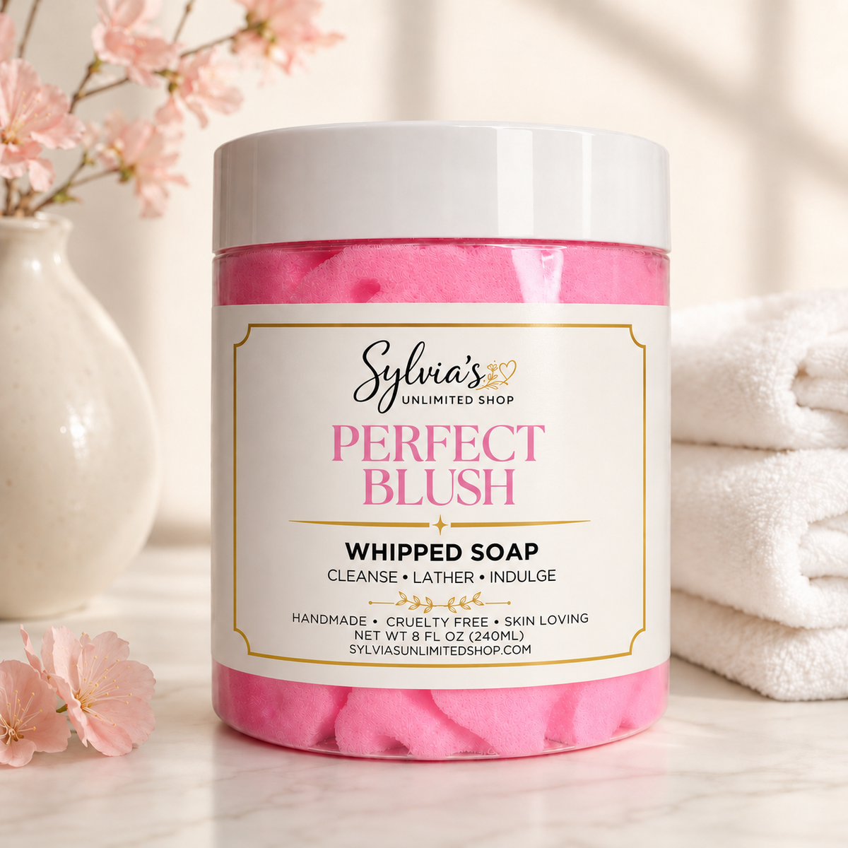 8oz. Perfect Blush Whipped Soap