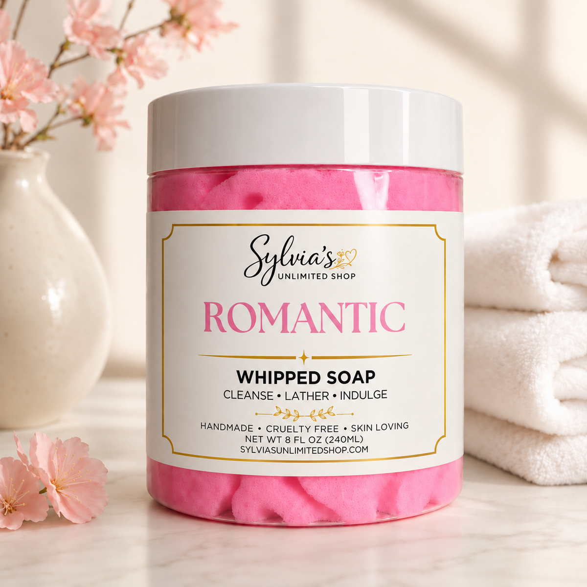 8oz. Romantic Whipped Soap