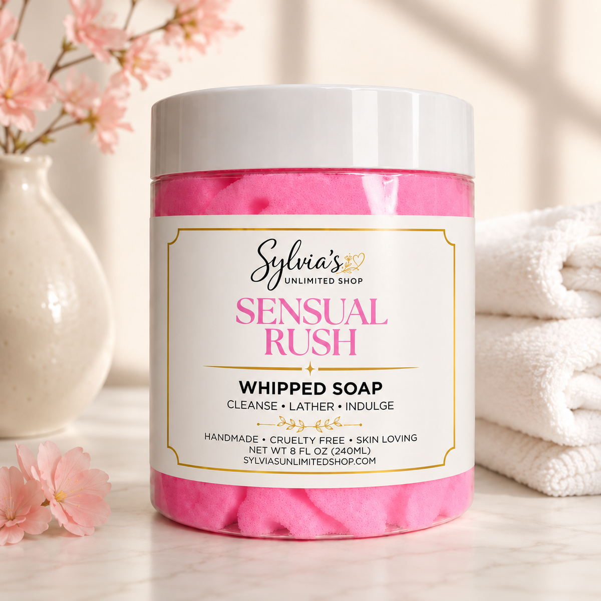 8oz. Sensual Rush Whipped Soap