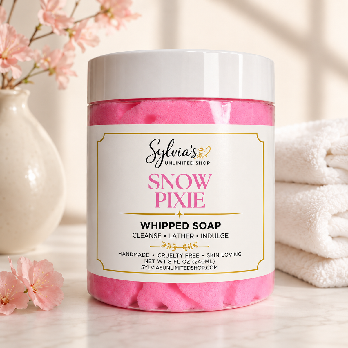 8oz. Snow Pixie Whipped Soap