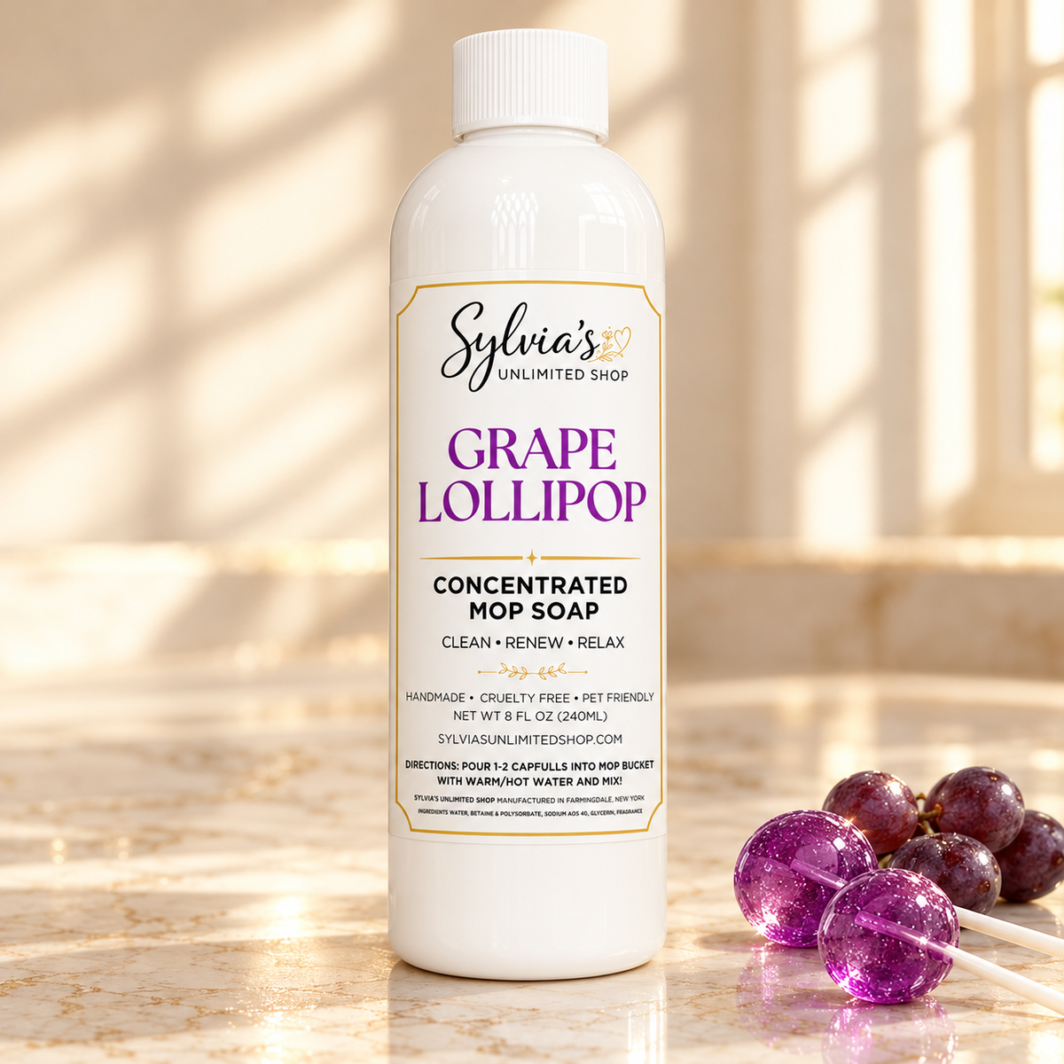 Grape Lollipop All Natural Mop Soap