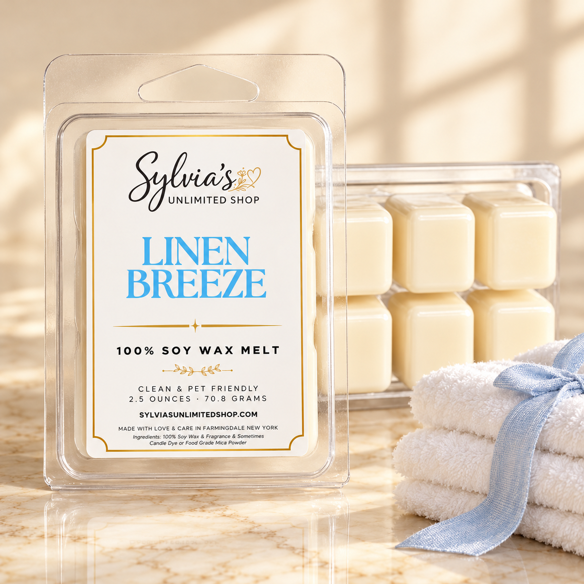 Linen Breeze Soy Wax Tart