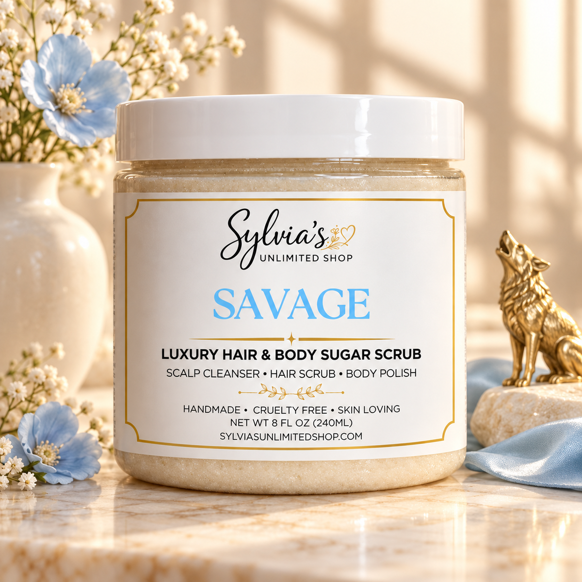 Savage Men's Hair & Body Sugar Scrub