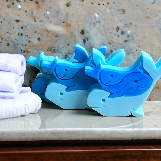 Blue Raspberry Candy Artisan Whale Soap