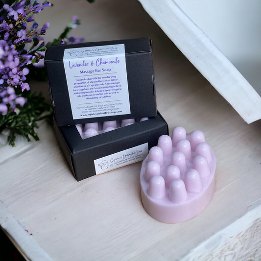 Lavender & Chamomile Massaging Soap Bar