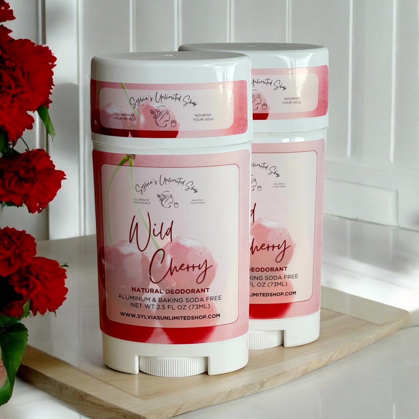 2.5oz. Wild Cherry Natural Deodorant