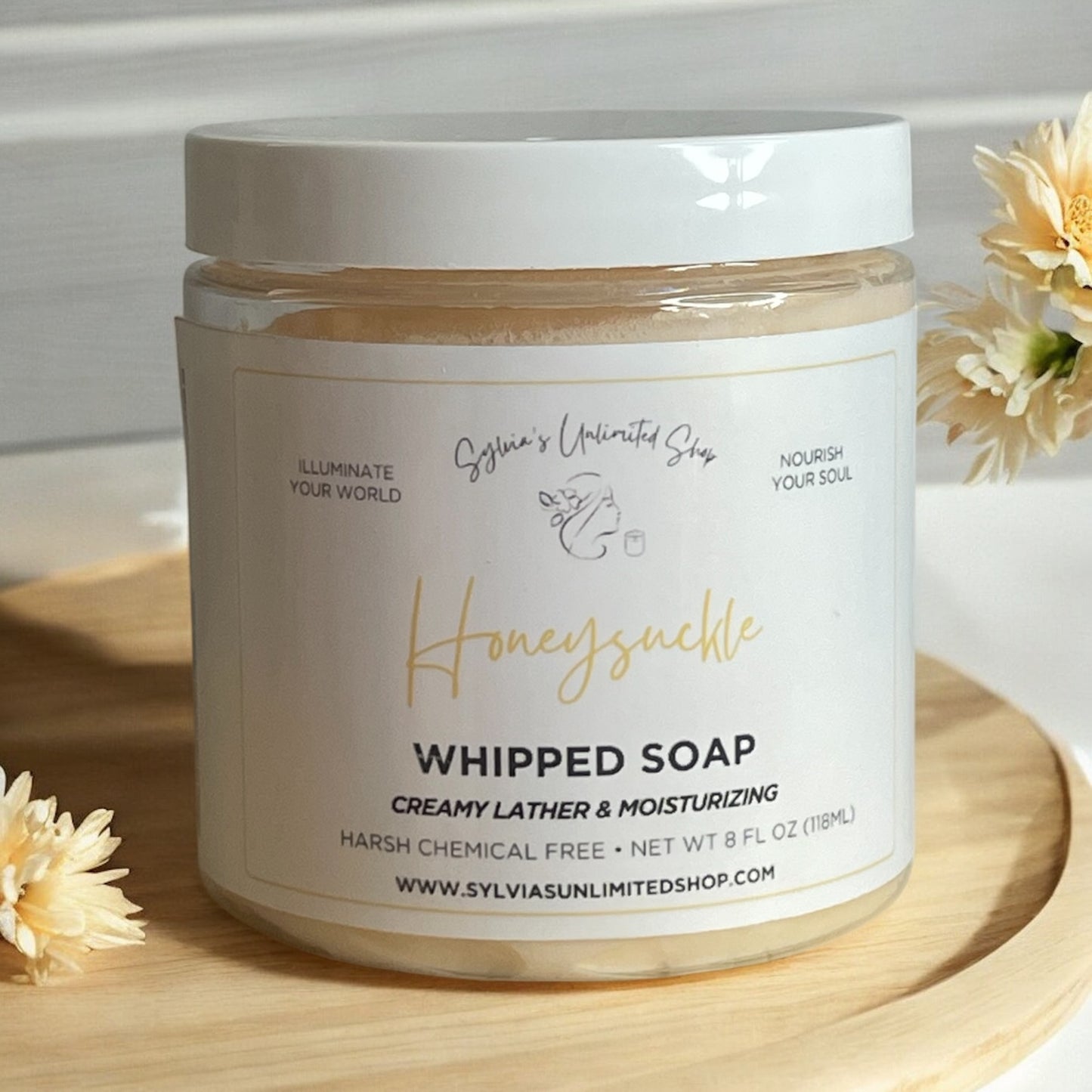 8oz. Honeysuckle Whipped Soap