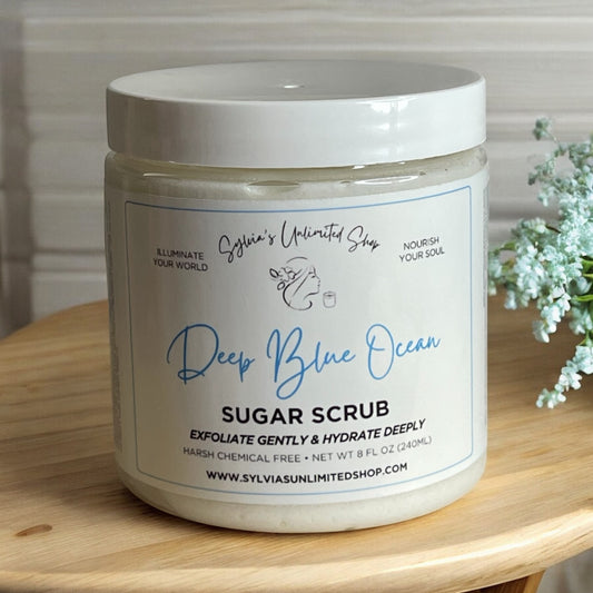 Deep Blue Ocean Hair & Body Sugar Scrub