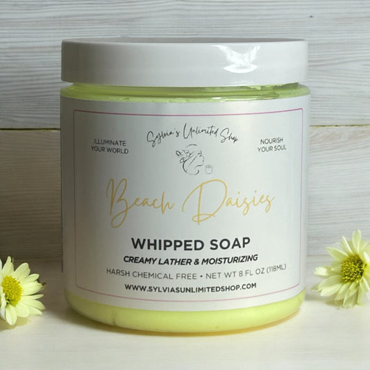 8oz. Beach Daisies Whipped Soap