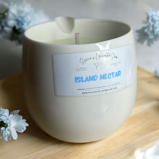 Large Island Nectar Body Oil Massage Candle