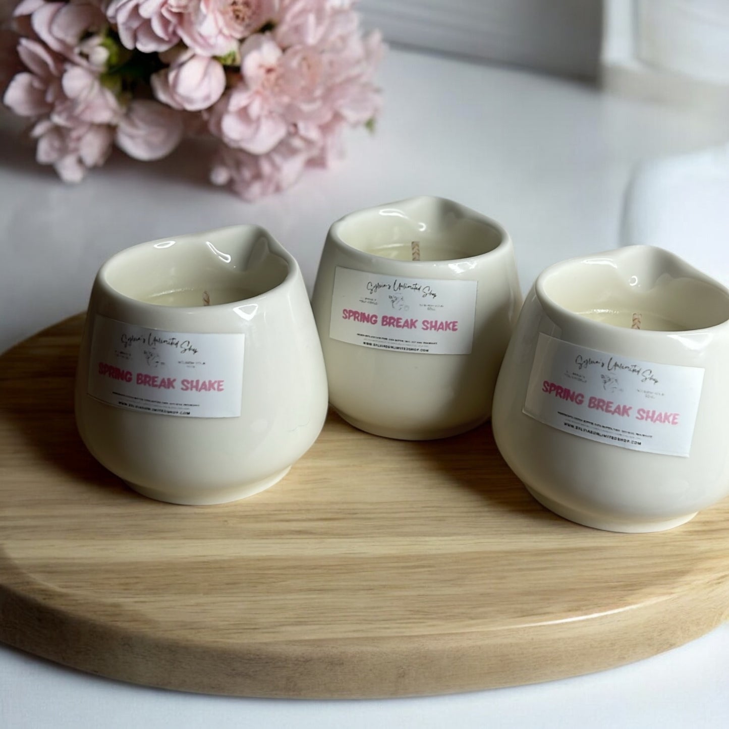 Small Spring Break Shake Body Oil Massage Candle