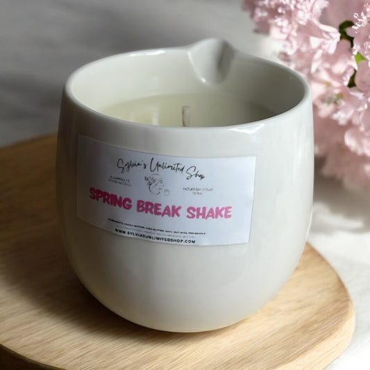 Large Spring Break Shake Body Oil Massage Candle