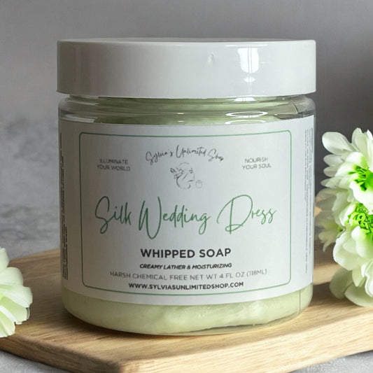 Silk Wedding Dress Whipped Soap