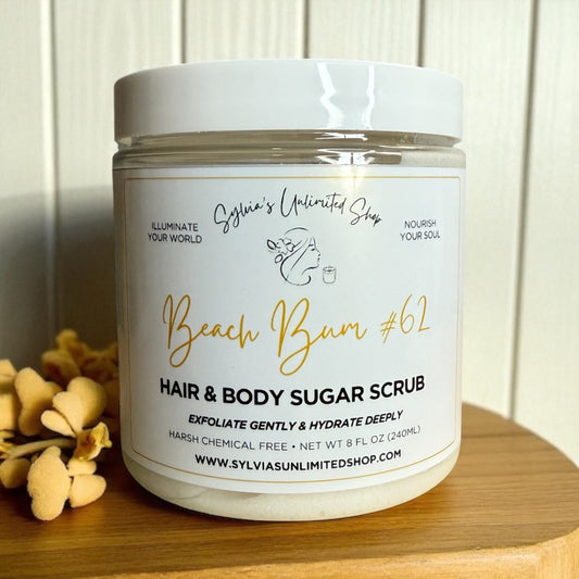 Beach Bum #62 Hair & Body Sugar Scrub