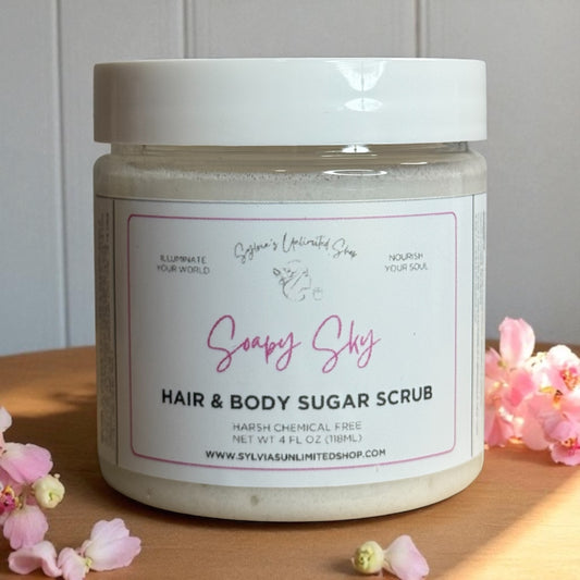 Soapy Sky Hair & Body Sugar Scrub
