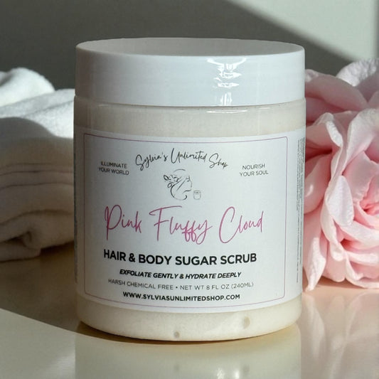 Pink Fluffy Clouds Hair & Body Sugar Scrub