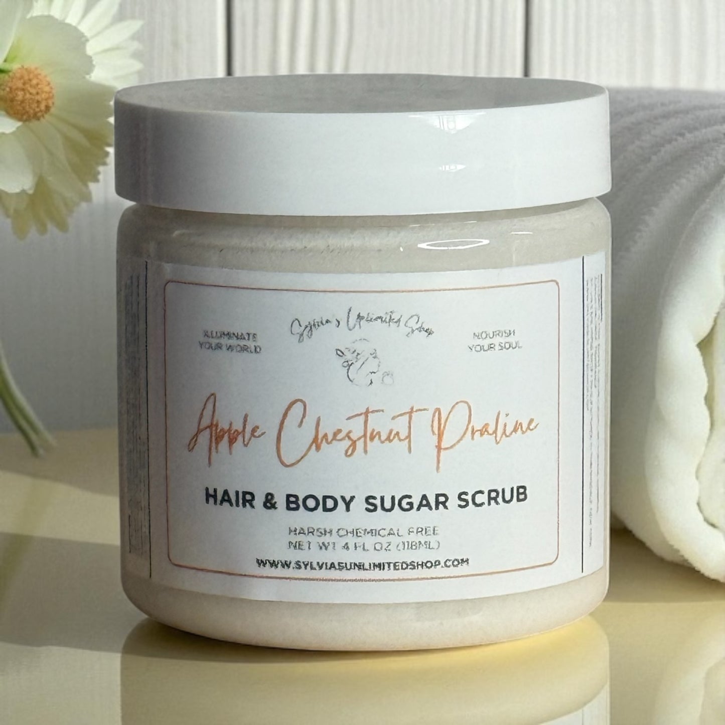 Apple Chestnut Praline Hair & Body Sugar Scrub