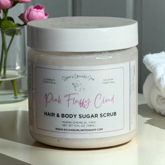 Pink Fluffy Clouds Hair & Body Sugar Scrub