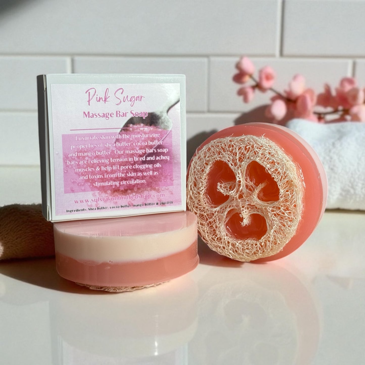 Pink Sugar Loofa Soap Bar
