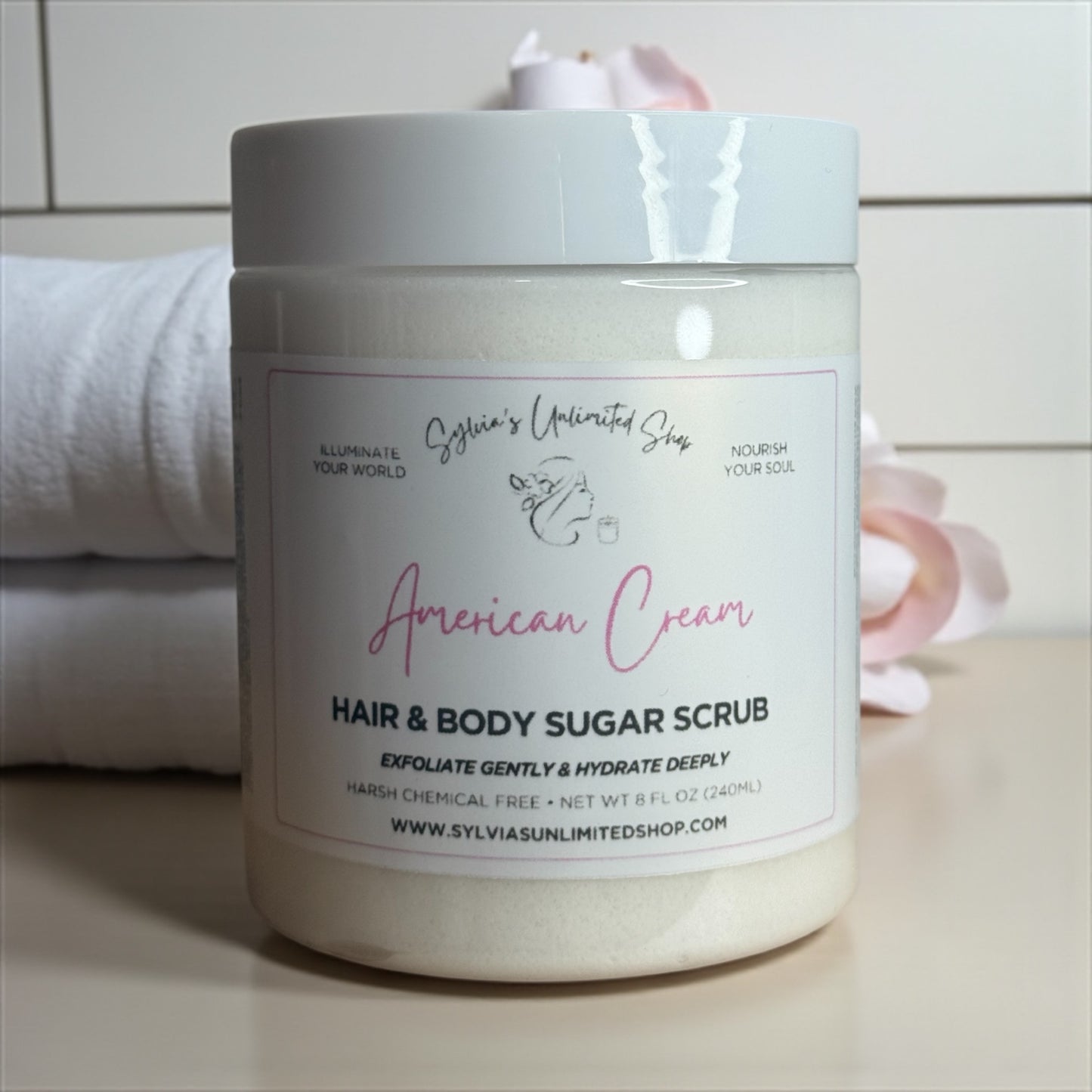 American Cream Hair & Body Sugar Scrub