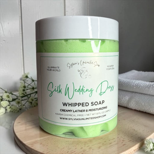 8oz. Silk Wedding Dress Whipped Soap