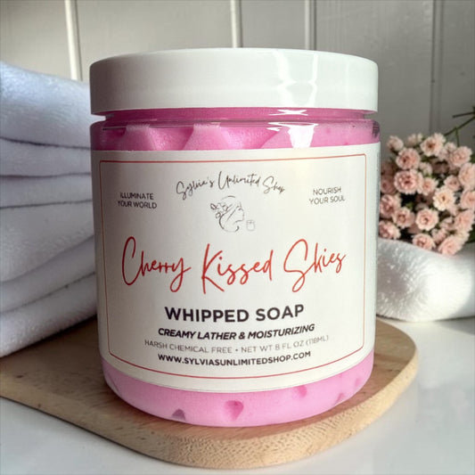 8oz. Cherry Kissed Skies Whipped Soap