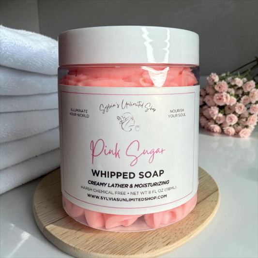 8oz. Pink Sugar Whipped Soap