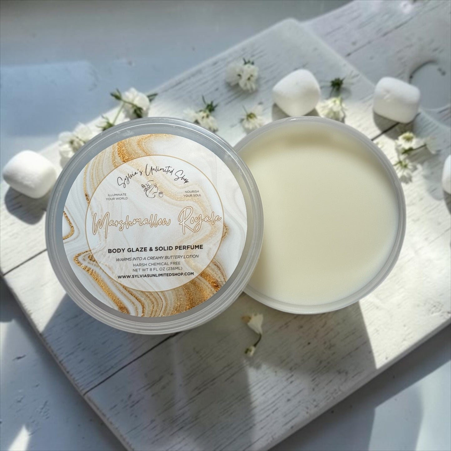 8oz. Marshmallow Royale Body Glaze Tub