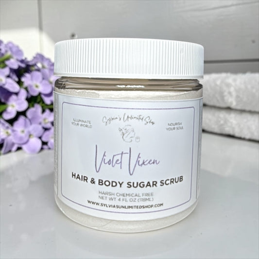 4oz. Violet Vixen Hair & Body Sugar Scrub