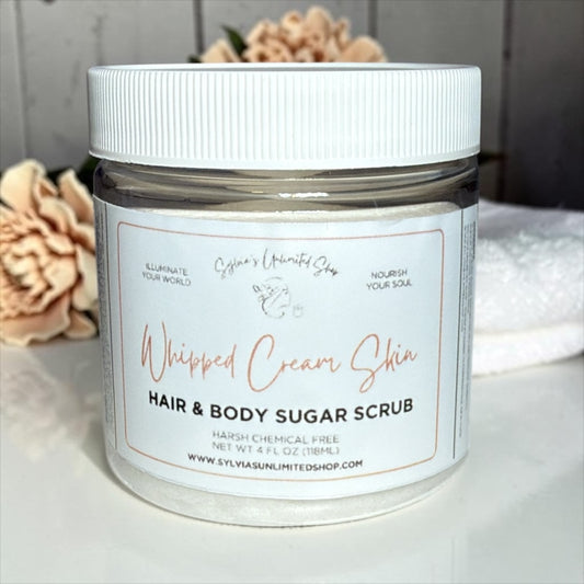 4oz. Whipped Cream Skin Hair & Body Sugar Scrub