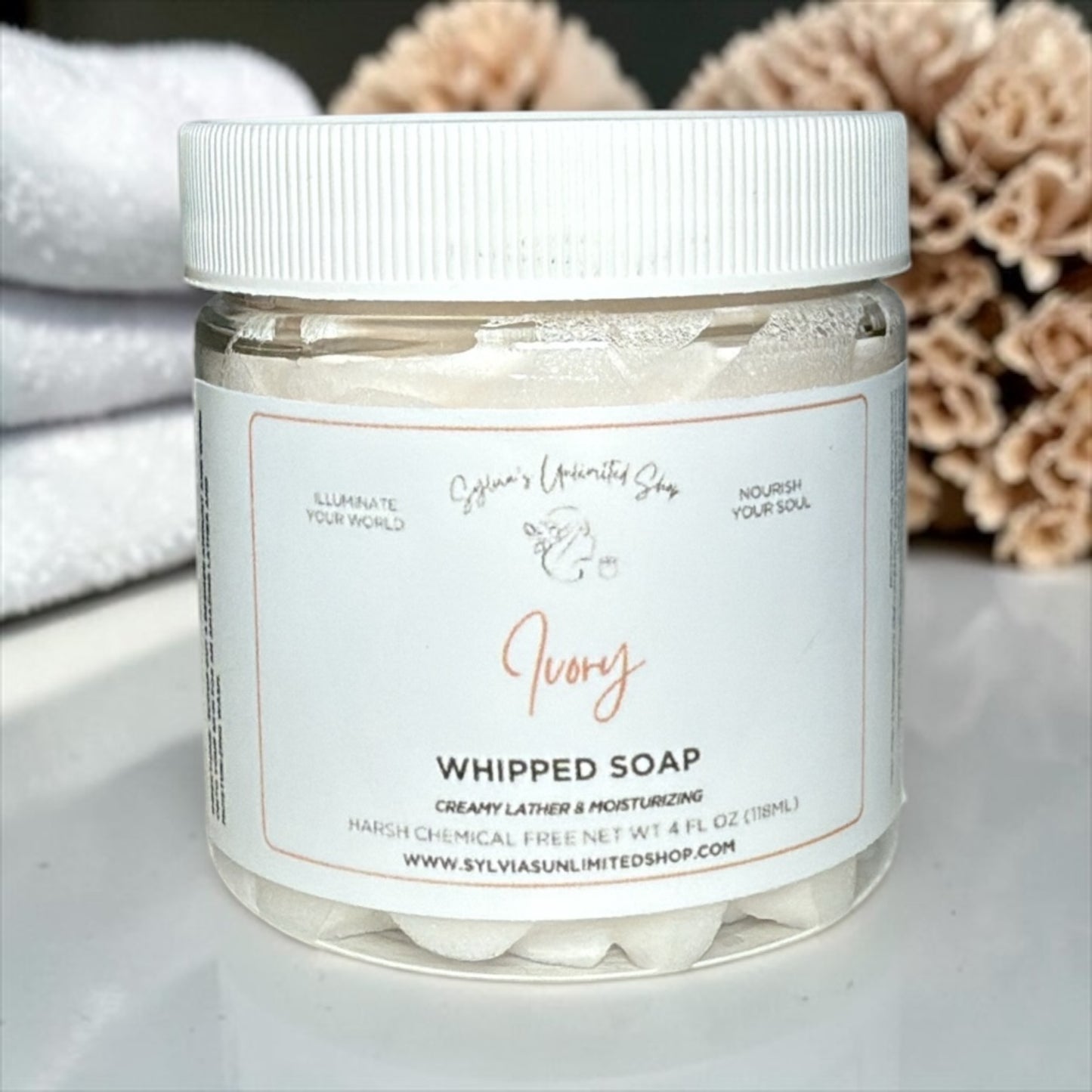 4oz. Ivory Whipped Soap