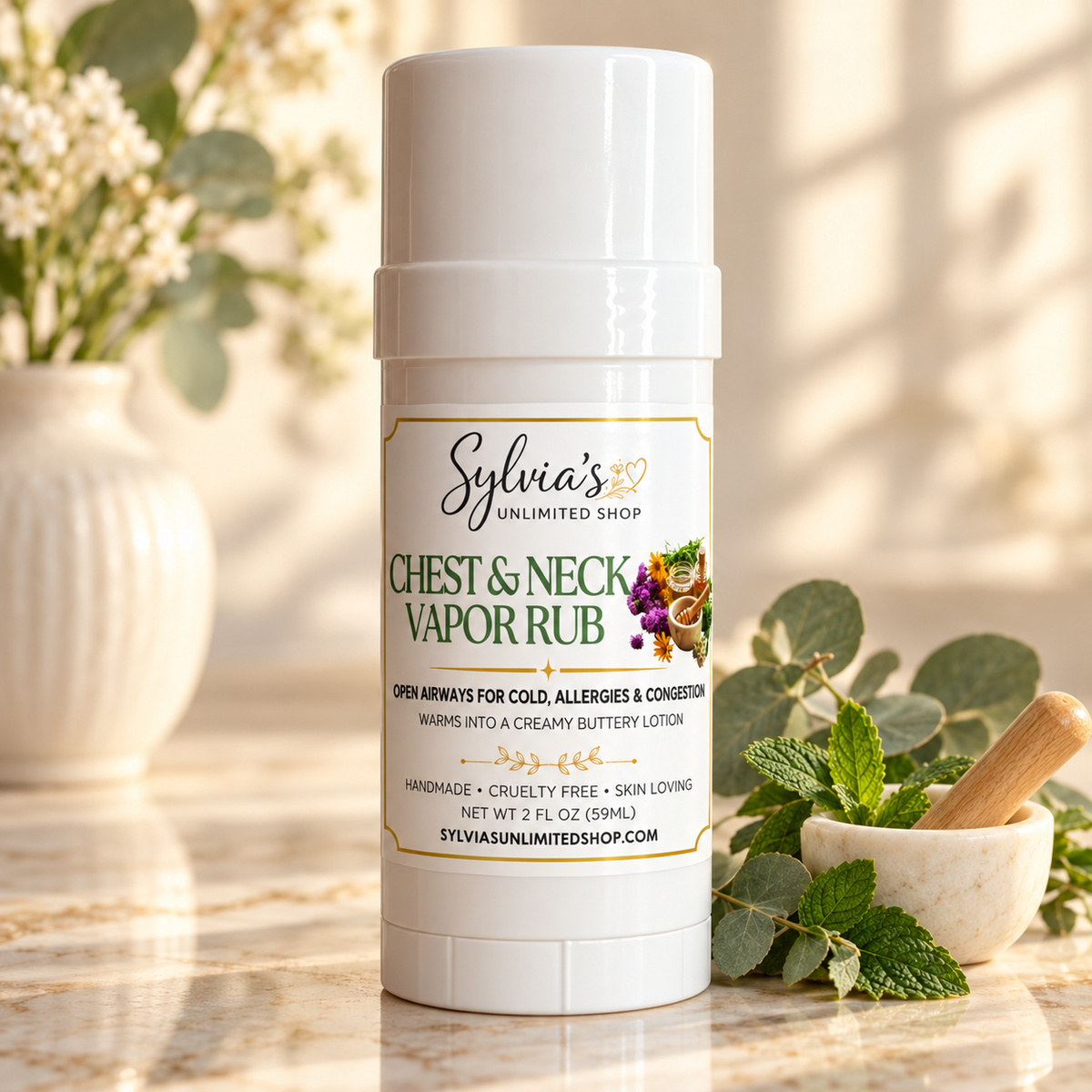 Chest & Neck Vapor Rub Body Glaze Lotion Stick