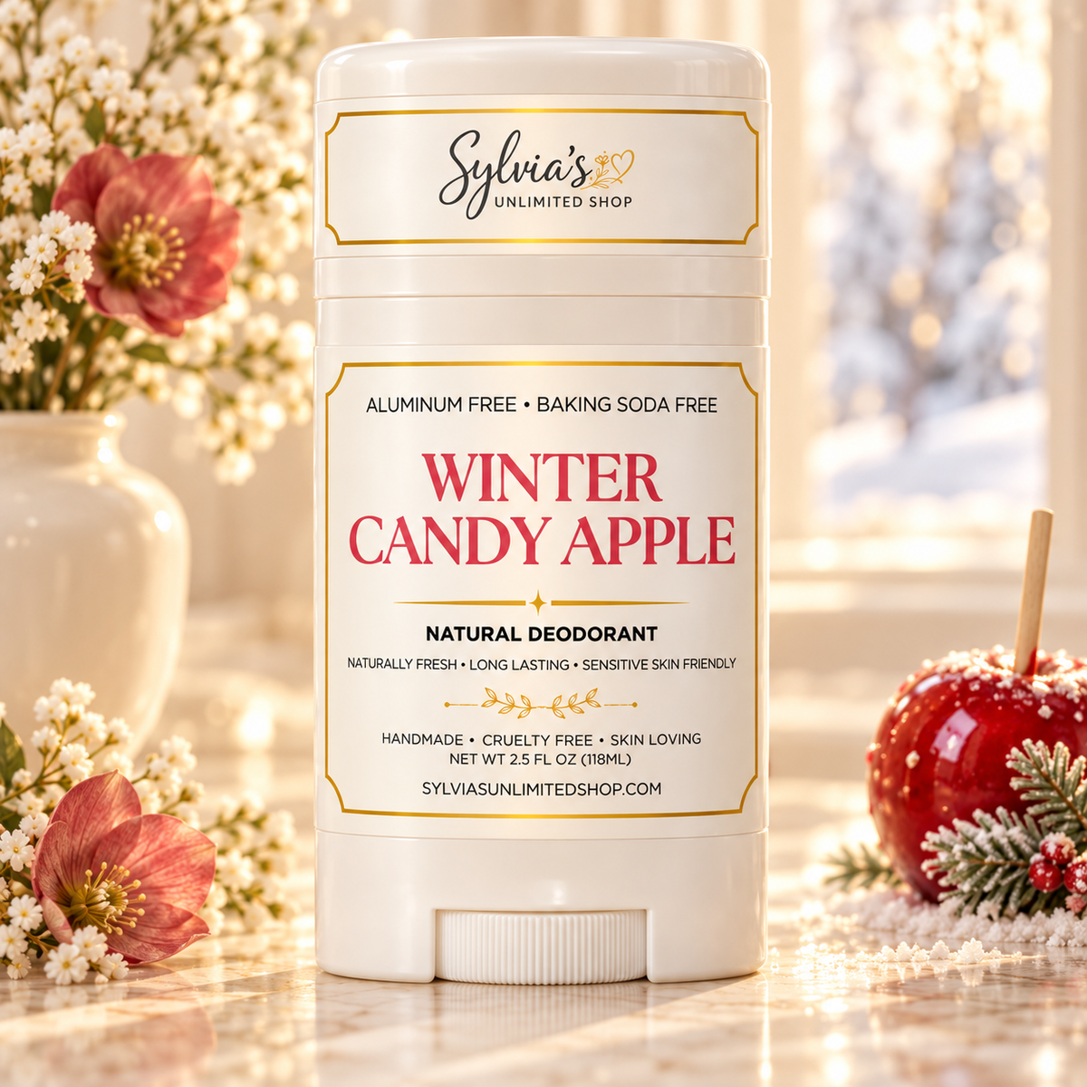 2.5oz. Winter Candid Apple Type Natural Deodorant